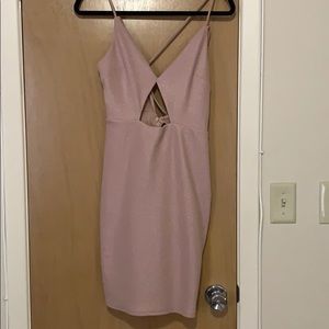 Tight cross back zipper dress